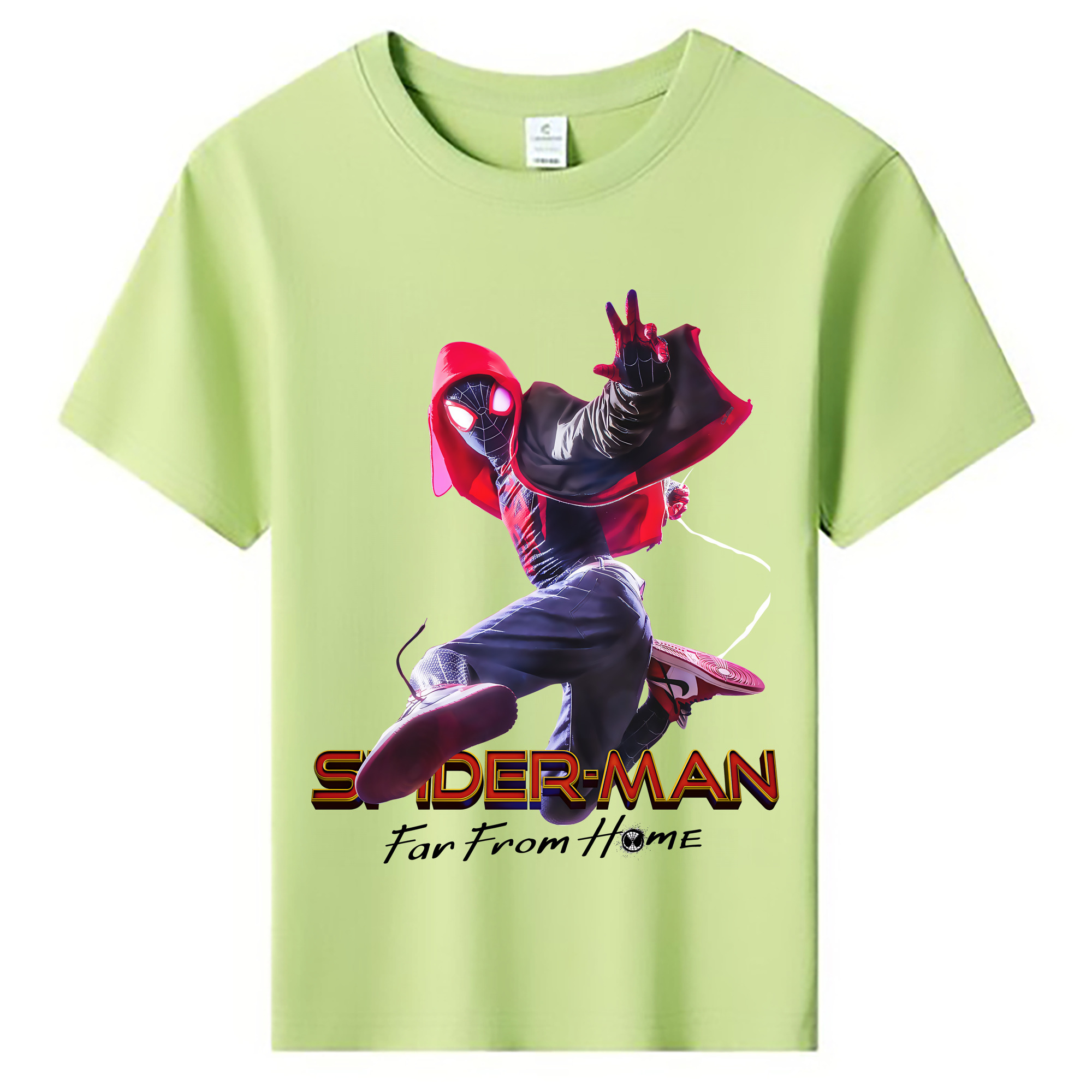 （画像用） Spider Man スパイダーマン 綿100％キッズTシャツ（フロントプリント）